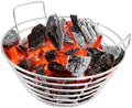 Charcoal Ash Basket with Handles, Stainless Steel Fits Big Green Egg Large, Kamado Joe Classic & Joe Junior – Heavy Duty Charcoal Holder for 14" Grills by YORZSDI