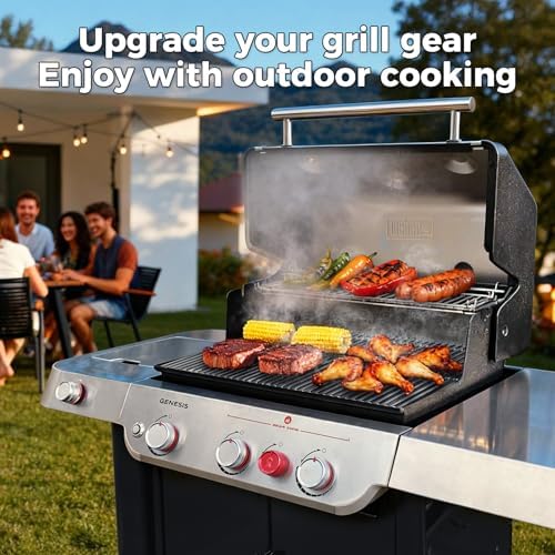 9MM 18.75" Grill Grates for Weber Genesis II 300, 304 Stainless Steel 66095 - Image 6