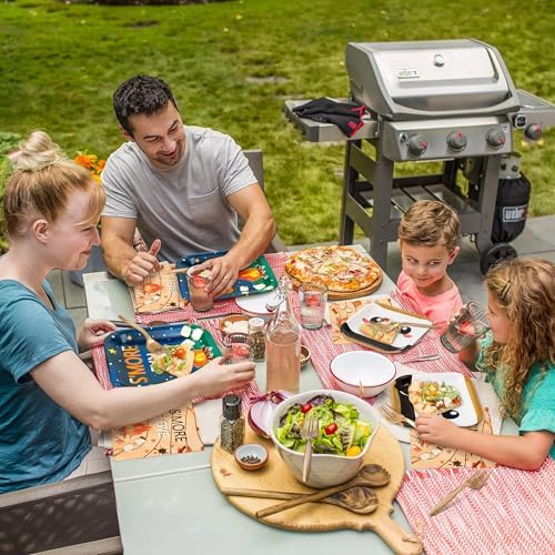 96Pcs S’Mores Camping Love Fun Campfire Party Plates Supplies - Party Tableware Decorations Disposable Paper Plates Napkin Fork for Birthday Camper Christmas Baby Shower, Serves 24 - Image 6
