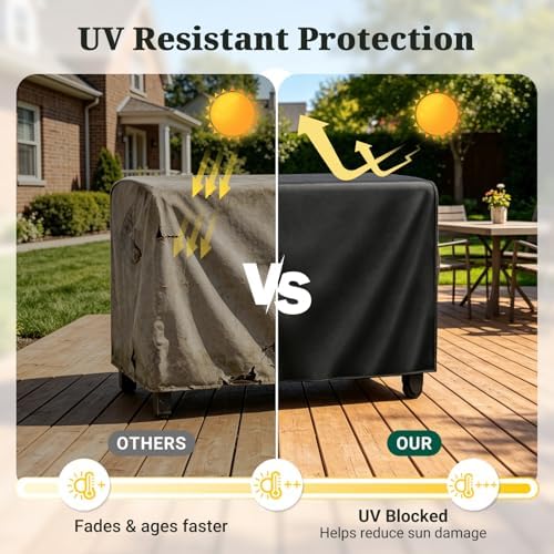 MR. COVER Outdoor Prep Table Cover 40 inch for Royal Gourmet Cart Flattop Worktable, 600D Heavy Duty Waterproof for Grill Dining Kitchen Island cart Protective, Outdoor Storage Cabinet Cover - Image 5