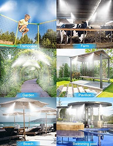 Lekit Misters for Outside Patio 27.5FT(8.4M)+8 Brass Mist Nozzles+a Brass Adapter(3/4") Detachable Outdoor misting Cooling System for Garden, Waterpark, Greenhouse, Backyard - Image 5
