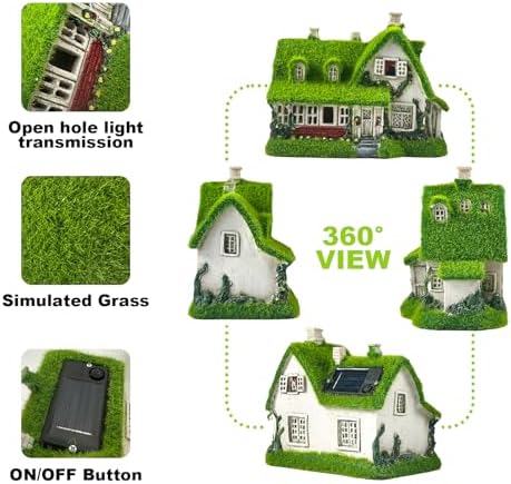 Solar Garden Outdoor Statue Light - Fairy House Lawn Decoration for Patio, Balcony, and Yard - Unique Gift for Any Occasion - Image 2