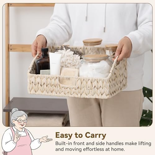 GRANNY SAYS Wicker Storage Baskets for Shelves, Large Wicker Basket - Image 3