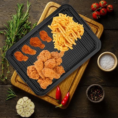 OPENICE Large Air Fryer Basket for Oven with 30 PCS Parchment Paper, Black - Image 7
