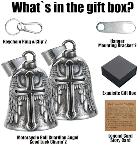 Motorcycle Bell Guardian Angel Gremlin Lucky Charm Gift For Riders - Image 6