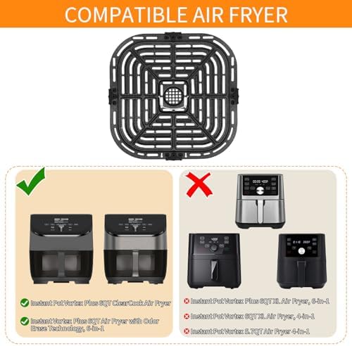 GWY Air Fryer Accessories for Instant Vortex Plus 6QT Instant Pot Vortex Plus 6QT Clear Cook Air Fryer, Original Air Fryer Replacement Tray Grill Pan Plate Crisper Plate Rack Parts - Image 3