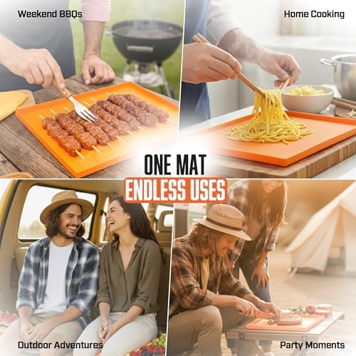28" Silicone Griddle Mat for Blackstone, Heavy Duty Food Grade Blacktone Griddle Mat, BBQ Shield Against Rust, Grease & Dirt, All-Season Protection - Image 2