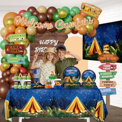All-in-One Camping Party Decorations for Summer Camp Themed Adventure Party - Image 6