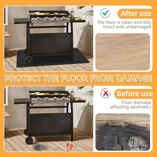 Under Grill Mat for Outdoor Grilling, 90 x 48 inches Double-Sided Fireproof Waterproof BBQ Protector for Deck and Patio Under Grill Mat for Outdoor BBQ - Image 4