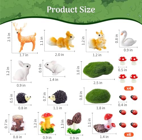 28Pcs Mini Fairy Garden Accessories Outdoor Figurines Decor Supplies Kit - Image 3