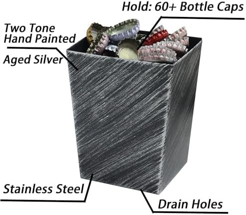 Rustproof Beer Bottle Cap Catcher Wall Mounted with Drain Opening - Image 2