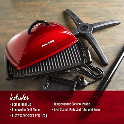 George Foreman Indoor/Outdoor Electric Grill with Stand - Image 6
