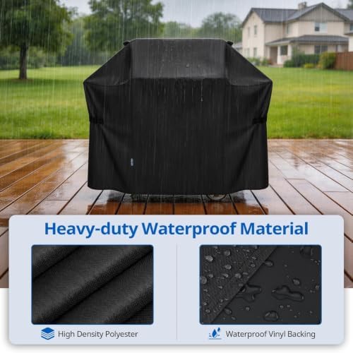 SunPatio Heavy Duty Waterproof 58 Inch Grill Cover for Weber Genesis Grills - Image 3