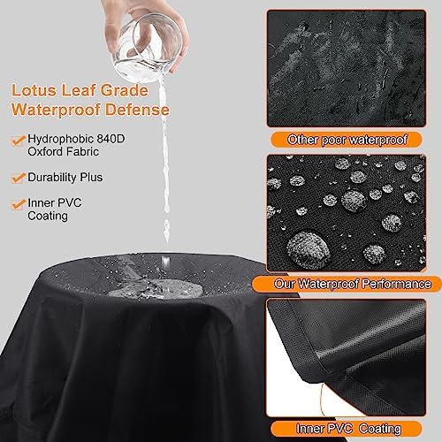 Aoretic Grill Cover, 65 inches 600D 4.8LB Heavy Duty BBQ Gas Grill Cover, Waterproof,Anti-UV Material for Weber Char-Broil Monument, Brinkmann Dyna-glo Nexgrill Megamaster MASTERCOOK (SKZ) - Image 5