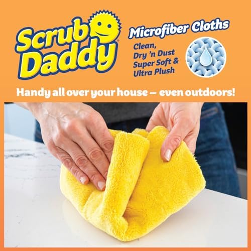 Scrub Daddy Household Cleaning + BBQ Bundle - BBQ Daddy Bristle Free Grill Brush - 2 Microfiber Cleaning Towels - All Purpose Cleaner PowerPaste Cleaning Paste + Scrub Mommy Sponge - Image 4