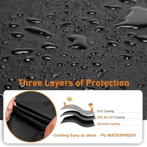 Grill Cover, Universal 52" BBQ Grill Cover for Outdoor Grill, Waterproof, Weather Resistant, Fade Resistant Gas Grill Cover with Adjustable Double Straps for Weber, Char-broil, Nexgrill, etc - Image 3