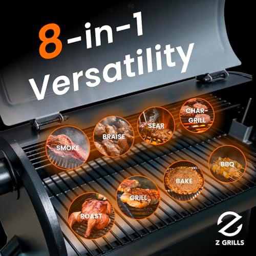 Z GRILLS Electric Wood Pellet Grill Smoker with PID 3.0 Controller, 450°F Max Temperature, 8-in-1 Outdoor Grill & Smoker, 459 Square Inches Cook Area, Meat Probes, Rain Cover (450E PRO) - Image 2