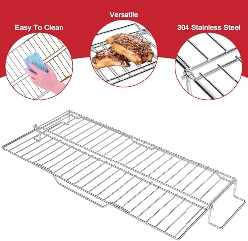 Griddle Warming Rack for Ninja PG300 Series, Adjustable Expandable Smoke Rack for Ninja FlexFlame Grill Accessories, XSKFLDINDRCTRK - Image 3