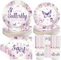 250 Pcs Butterfly Baby Shower Decorations, Serves 50 by Greencian