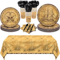 Kochorie 169 Pieces Pirate Tableware Set Pirate Birthday Party Decorations by Kochorie