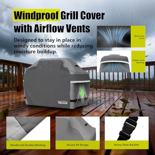 YSPACE Grill Cover for Outdoor Grill, Heavy Duty Waterproof BBQ Cover - Image 5