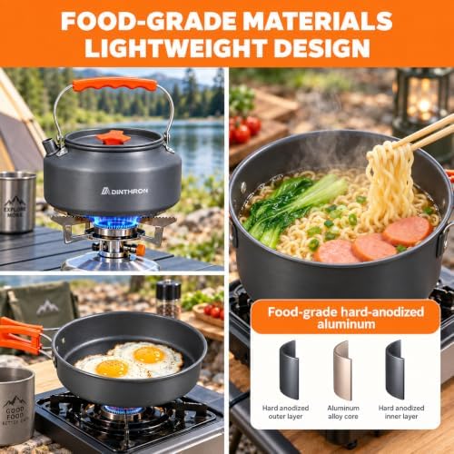 Camping Cookware Set, Camping Pots and Pans Set for 1-3 People - Image 6