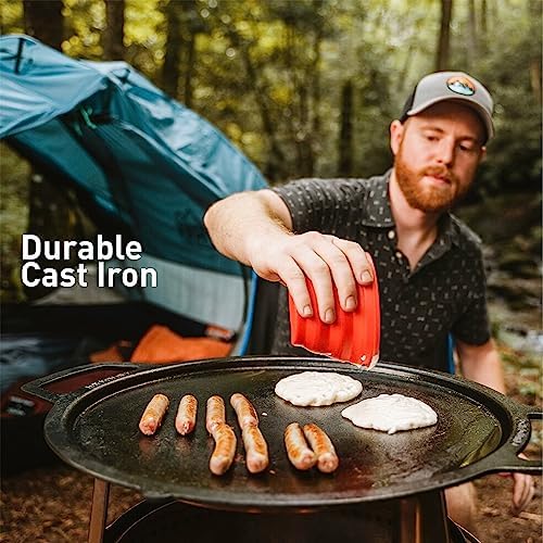 Solo Stove Ranger Griddle + Hub, Cast Iron Cookware with Stainless steel Hub for 6.5” Elevation, Addition to Ranger fire pit, Weight: 14.5lbs, Cooking surface diameter 14.25" - Image 2