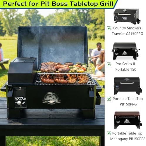 Smoking Rack for Pit Boss 150 Grill Beef Jerky Second Rack Portable Pellet Smoker Grates for Traeger Ranger Scout Portable Tabletop Replacement Parts Pitboss PB150PPG PB150PPS Accessories - Image 6