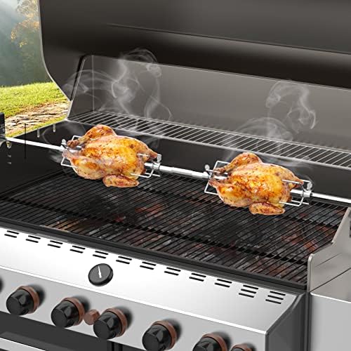 onlyfire Universal Grill Rotisserie Kit, 45"-53" x 1/2" Hexagon Spit Rod - Image 5