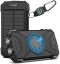 BLAVOR Solar Power Bank 10,000mAh Portable Wireless Charger for Cell Phones by BLAVOR