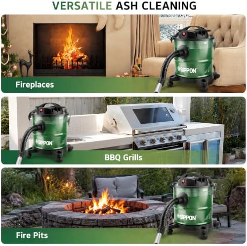 Ash Vacuum for Pellet Stoves，1200W 5.2Gallon Fireplace Ash Vacuum - Image 3