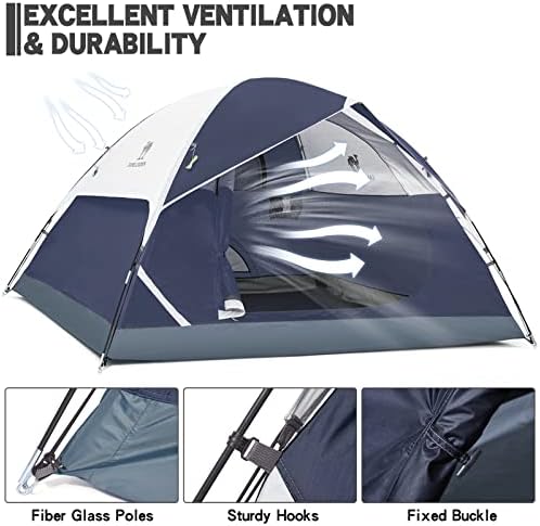 CAMEL CROWN Tents for Camping 2/3/4/5 Person Camping Dome Tent, Waterproof,Spacious, Lightweight Portable Backpacking Tent for Outdoor Camping/Hiking - Image 4