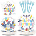96Pcs Pigeon Birthday Party Decorations Bird Plate, Serves 24 by Greencian