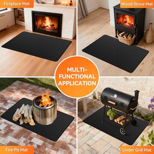24"x42" Fireplace Mat - Fire Resistant Rug Under Grill Mat - Image 7