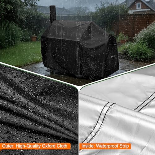 Grill Cover 60 Inch for Oklahoma Joe's Highland Offset Smoker - Image 3