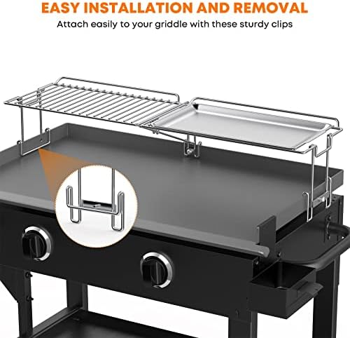 Stanbroil Warming Rack & Tray for 28" Blackstone Griddle, Foldable - Image 6