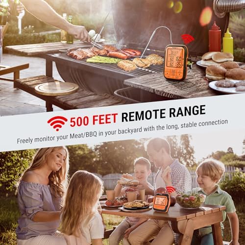 TempPro TempSync 500FT Wireless Meat Thermometer for Grilling and Smoking - Image 2