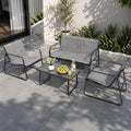 Kozyard Sofia 4-Piece Patio Conversation Set, Outdoor Furniture Set by Kozyard