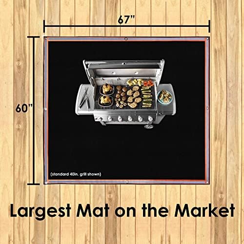 Fire Pit Mat & Grill Pad, 67x60 XL Deck Protector for Patio, BBQ, Grass - Image 6