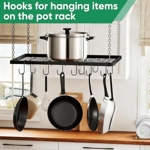 ESFUN 30 Pack 3 inch Heavy Duty S Hooks Black Pan Pot Holder Rack Hooks S Shaped Hanging Hooks Hangers for Kitchenware Spoons Pans Pots Utensils Clothes Bags Towels Plants - Image 4