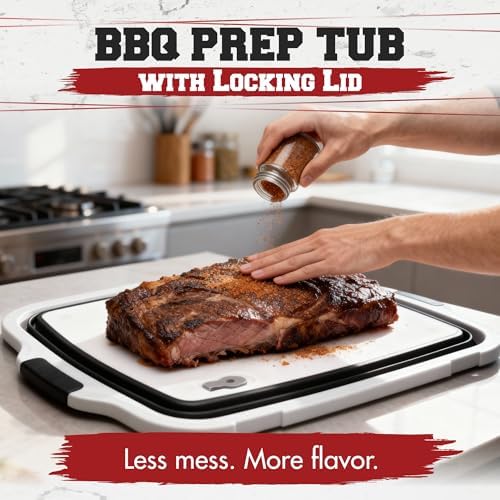 KITCHEN PERFECTION Collapsible XL Smoker & BBQ Prep Tub with Locking Lid - Image 2
