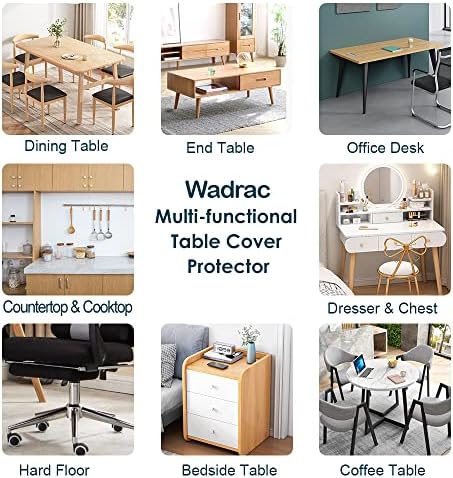 14x48 inch Small Laptop Writing Desk Protector Cover Mat Pad Plastic Craft Table Cloths for Dressing Cabinet Study Art Tabletop Topper Study Desk Screen Protection Easy Clean Heavy Duty Desk Sleeve - Image 6