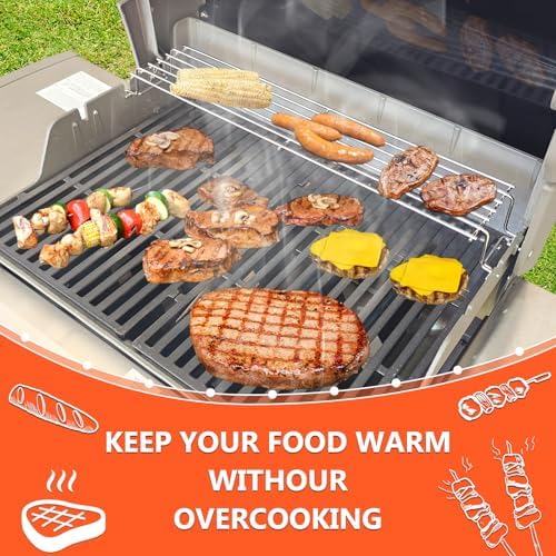304 Stainless Steel Warming Rack for Weber Spirit 300 and GS4 II 300 Series - Image 6