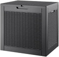 Outdoor Storage Waterproof Deck Box for Patio (35 Gallon, Black) by Unknown