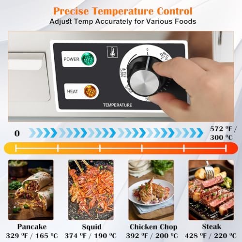 Stainless Steel Electric Griddle, Flat Top Grill Nonstick, Indoor Grill - Image 3