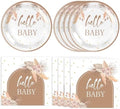 40 PCS Boho Baby Shower Decorations Bohemian Disposable Hey Baby Set by Actoridae