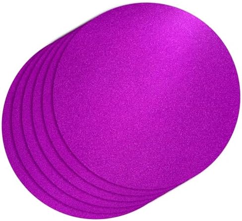 30 PCS Purple Paper Placemats Round Place Mat Glitter Disposable Paper Charger Doilies Tablemats for Birthday Wedding Halloween Banquet Party Dinner Table Decor(13x13inch) by timecity
