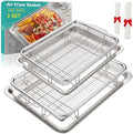 Air Fryer Basket, OPENICE 2 Set Air Fryer Pan and Crisper Tray for Oven by OPENICE