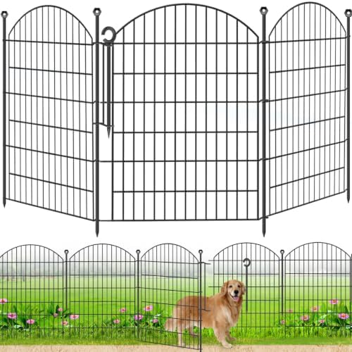 Decorative Garden Fence, 40in (H) x 12ft(L) No Dig Fence with Gate by Thrivinest