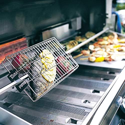 onlyfire 6042 Chrome Plated Steel Flat Rotisserie Basket for Most Grills - Image 3